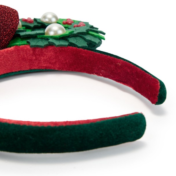 Minnie Mouse Holiday Wreath Ear Headband for Adults