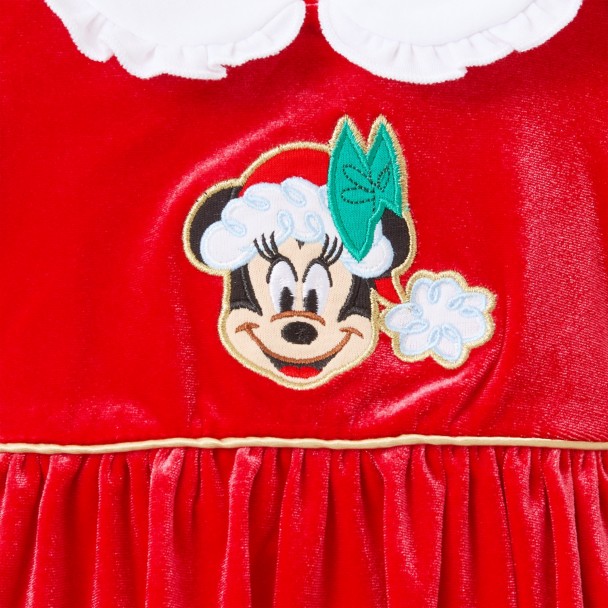 Santa Minnie Mouse Holiday Dress and Leggings Set for Baby