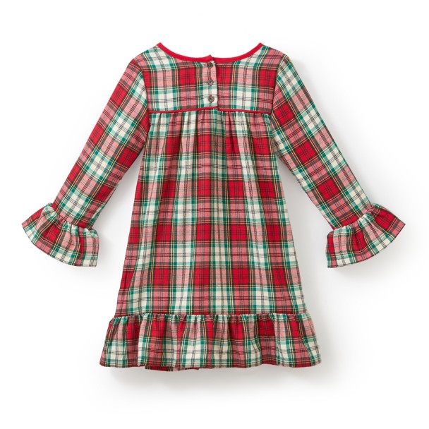 Santa Minnie Mouse Plaid Holiday Nightshirt for Girls