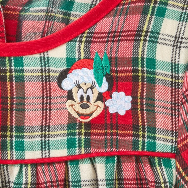 Santa Minnie Mouse Plaid Holiday Nightshirt for Girls