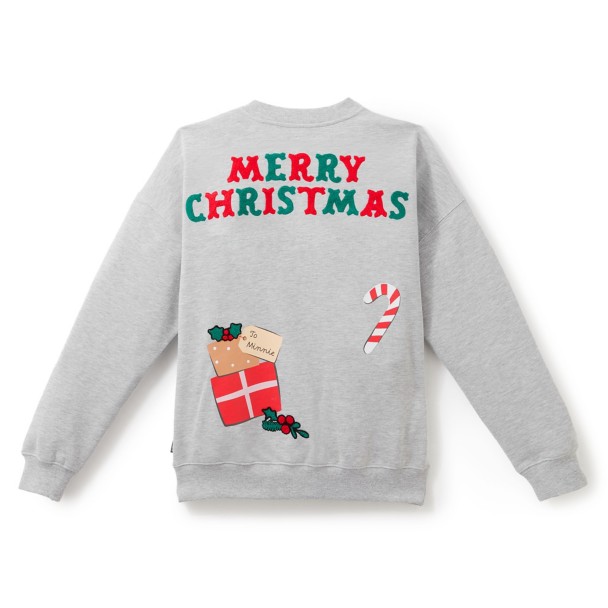 Santa Mickey Mouse ''Merry Christmas'' Pullover Sweatshirt for Women