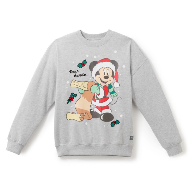 Santa Mickey Mouse ”Merry Christmas” Pullover Sweatshirt for Women Santa Mickey Mouse ”Merry Christmas” Pullover Sweatshirt for Women