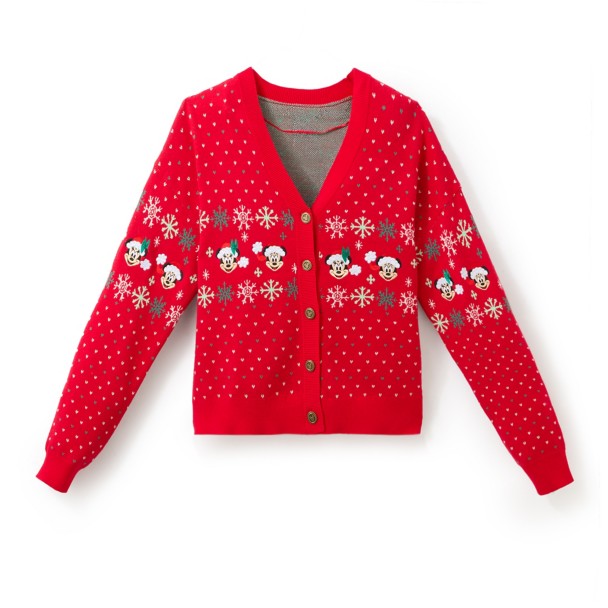 Mickey and Minnie Mouse Holiday Cardigan Sweater for Women Mickey and Minnie Mouse Holiday Cardigan Sweater for Women