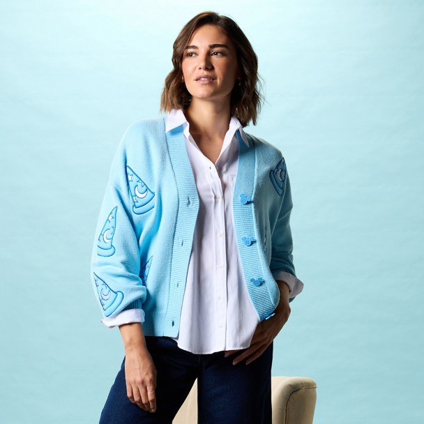 Sorcerer Mickey Mouse Hat Cardigan for Women - Fantasia