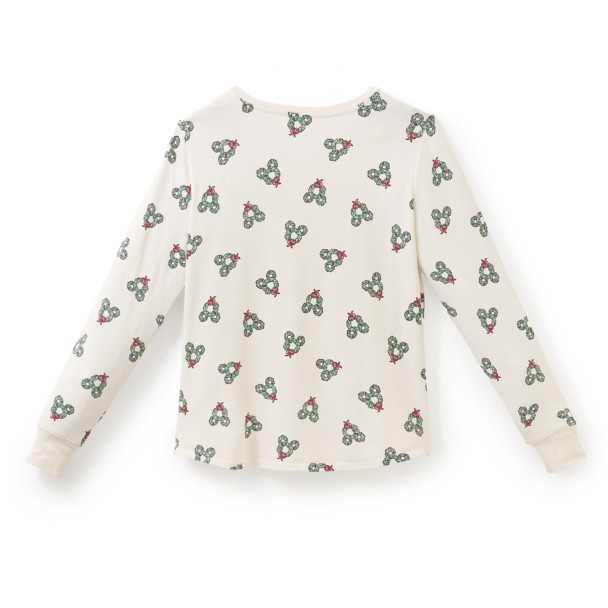 Mickey Mouse Icon Wreath Long Sleeve Top for Women