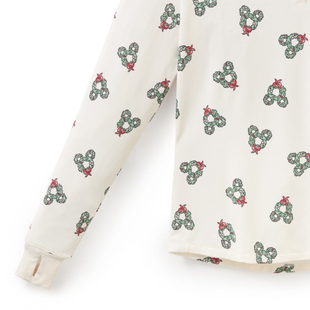 Mickey Mouse Icon Wreath Long Sleeve Top for Women