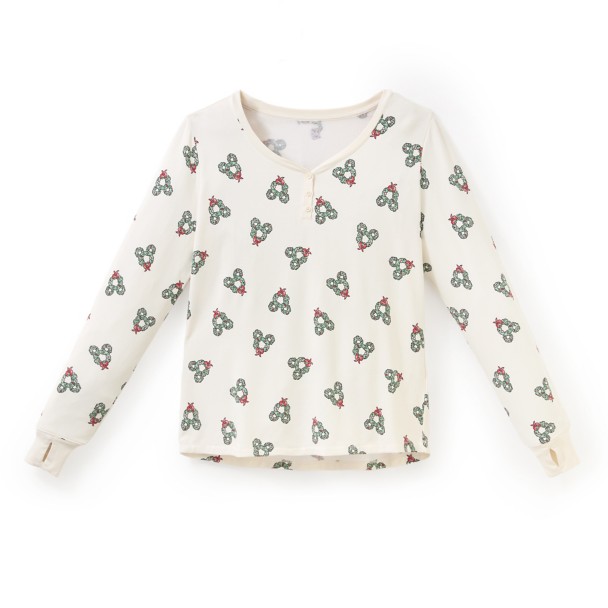 Mickey Mouse Icon Wreath Long Sleeve Top for Women Mickey Mouse Icon Wreath Long Sleeve Top for Women