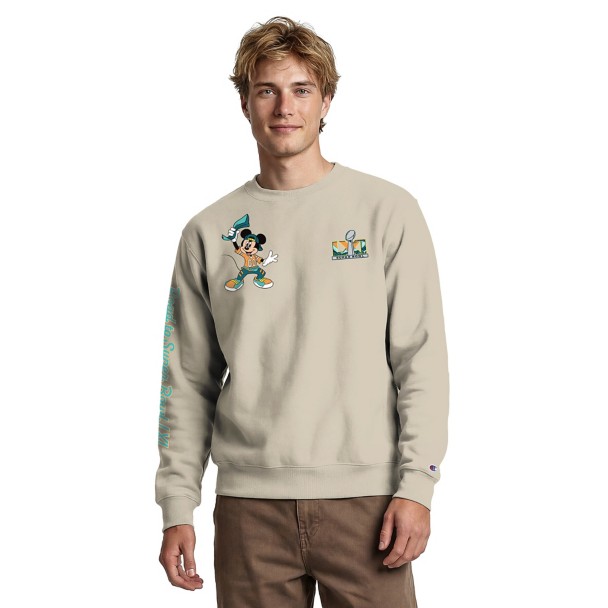 Mickey Mouse and Friends Road to Super Bowl LXI Pullover Sweatshirt for Adults by Champion