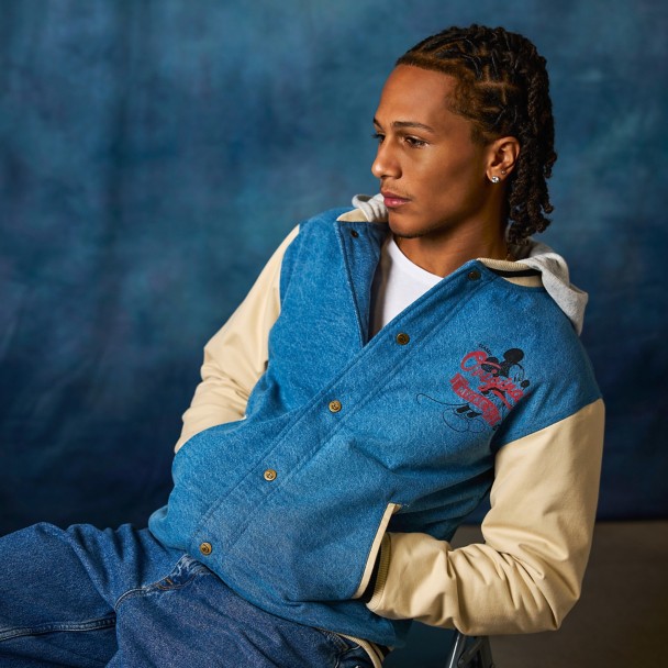 Mickey Mouse Hooded Varsity Jacket for Adults