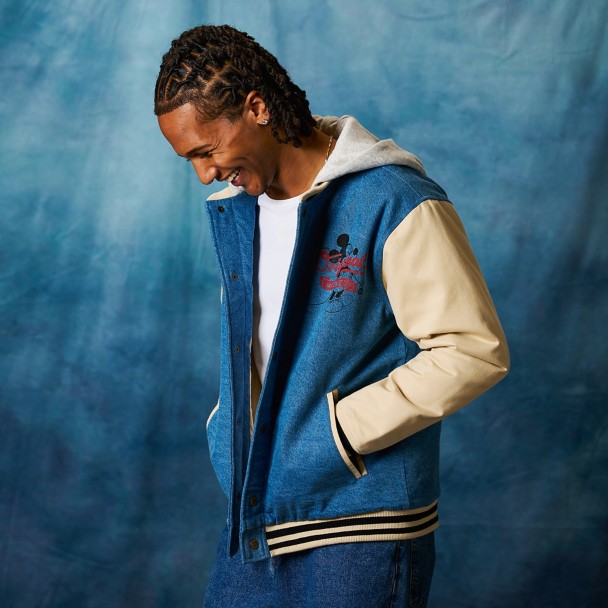 Mickey Mouse Hooded Varsity Jacket for Adults