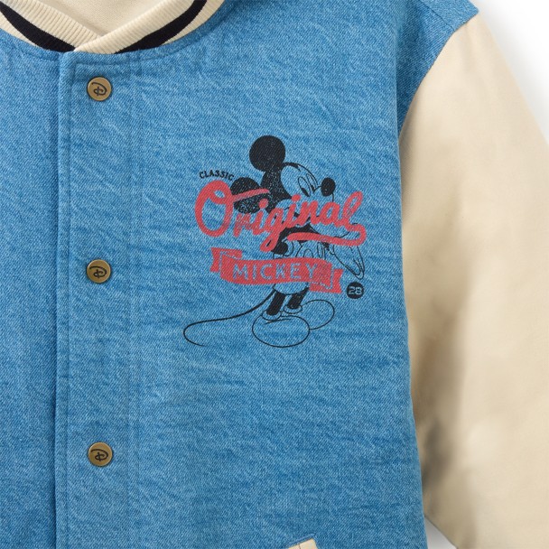 Mickey Mouse Hooded Varsity Jacket for Adults