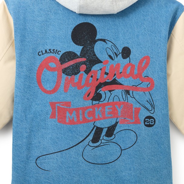 Mickey Mouse Hooded Varsity Jacket for Adults