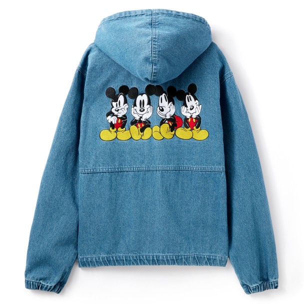 Mickey Mouse Denim Zip Hoodie for Adults Mickey Mouse Denim Zip Hoodie for Adults