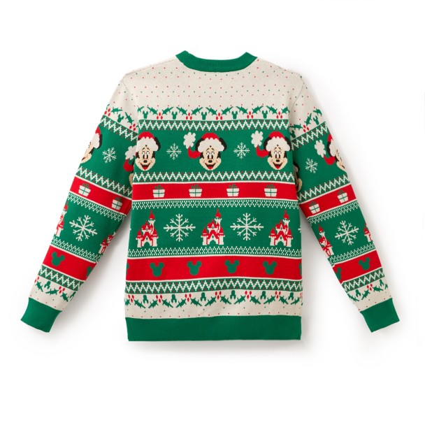 Santa Mickey Mouse Pullover Sweater for Adults