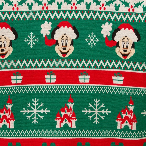 Santa Mickey Mouse Pullover Sweater for Adults