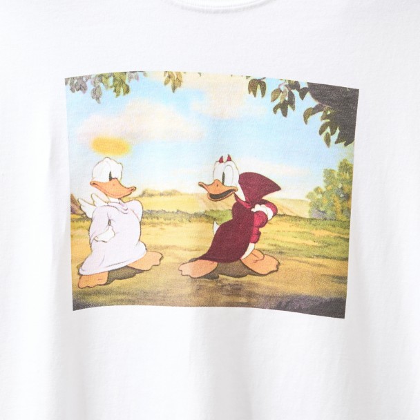 Donald Duck Angel and Devil Disney  Bobby Kim T-Shirt for Adults - Donald's Better Self - White - Limited Release