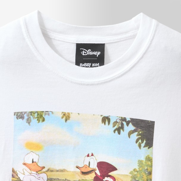 Donald Duck Angel and Devil Disney  Bobby Kim T-Shirt for Adults - Donald's Better Self - White - Limited Release