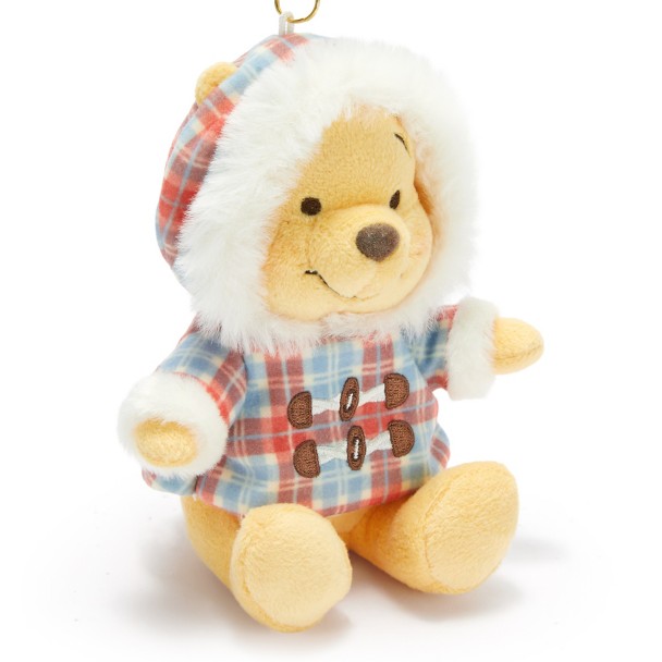 Winnie the Pooh Duffle Plush Keychain Bag Charm - 5 1/2'' - Disney Store Japan