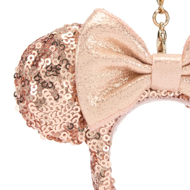 Minnie Mouse Sequin Ear Headband Bag Charm - Rose Gold