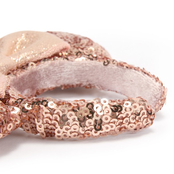 Minnie Mouse Sequin Ear Headband Bag Charm - Rose Gold