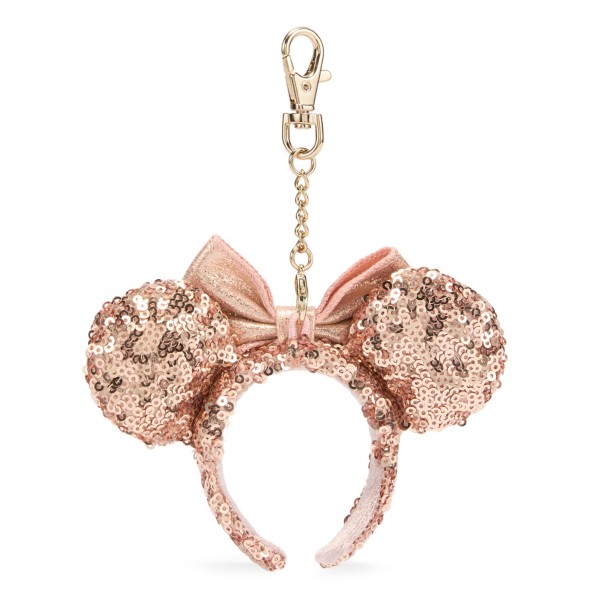 Minnie Mouse Sequin Ear Headband Bag Charm - Rose Gold