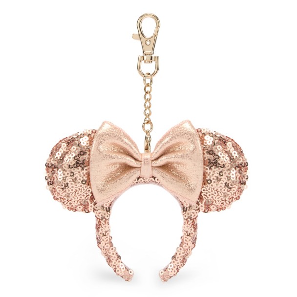 Minnie Mouse Sequin Ear Headband Bag Charm – Rose Gold Minnie Mouse Sequin Ear Headband Bag Charm – Rose Gold