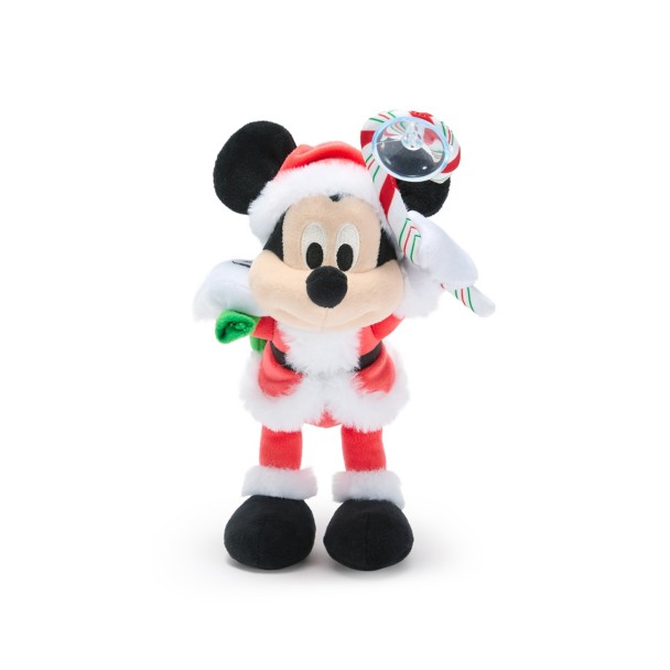 Santa Mickey Mouse Plush Suction Cup Cling – 8 1/4” Santa Mickey Mouse Plush Suction Cup Cling – 8 1/4”