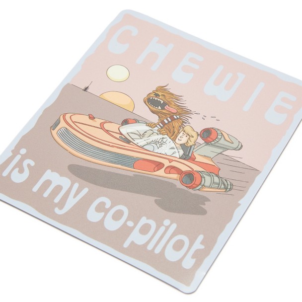 Chewbacca and Luke Skywalker ''Chewie Is My Co-Pilot'' Car Magnet - Star Wars