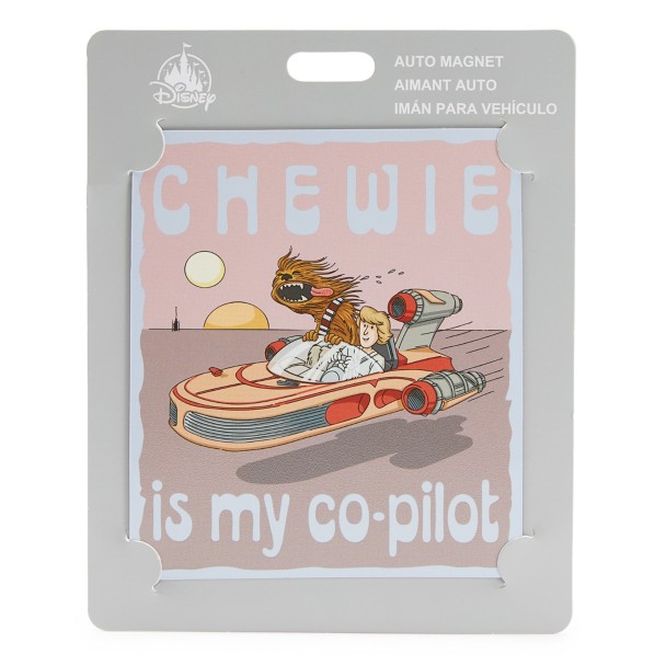 Chewbacca and Luke Skywalker ''Chewie Is My Co-Pilot'' Car Magnet - Star Wars