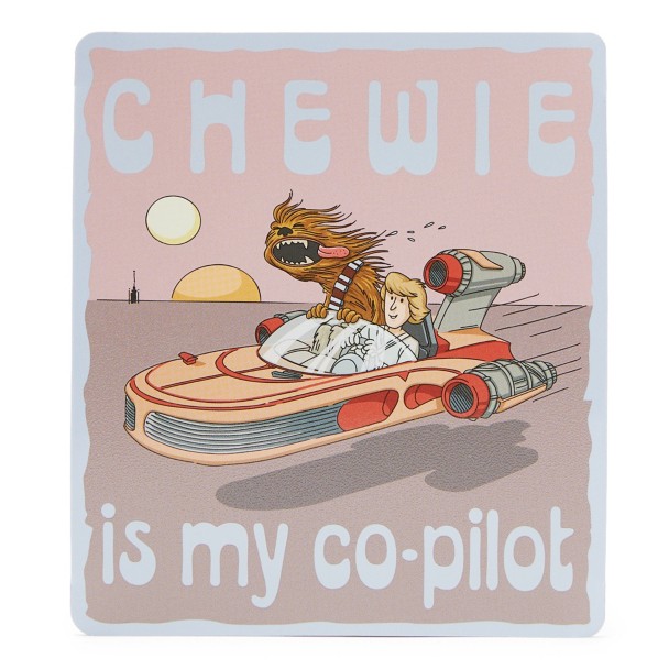 Chewbacca and Luke Skywalker ”Chewie Is My Co-Pilot” Car Magnet – Star Wars Chewbacca and Luke Skywalker ”Chewie Is My Co-Pilot” Car Magnet – Star Wars