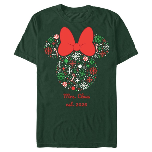 Minnie Mouse Christmas Holiday Festive Filled Icon T-Shirt – Customized | Disney Store