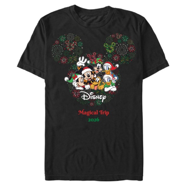 Mickey & Friends Holiday Fireworks Christmas Trip T-Shirt – Customized | Disney Store
