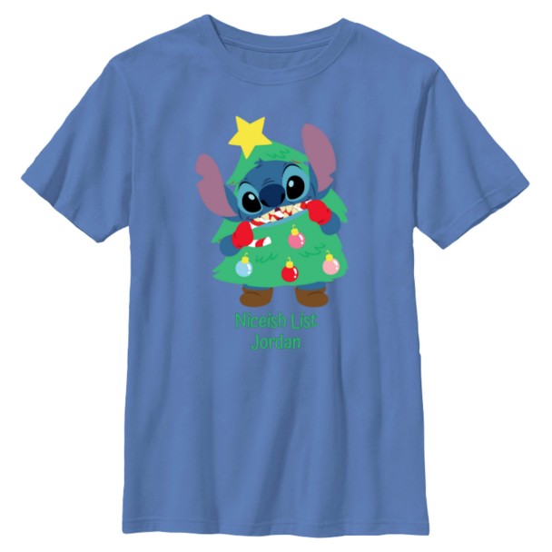 Stitch in Christmas Tree Costume Holiday T-Shirt – Customized | Disney Store