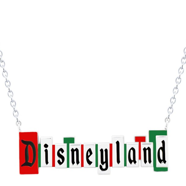 Disneyland Marquee Necklace by CRISLU – White Gold Disneyland Marquee Necklace by CRISLU – White Gold