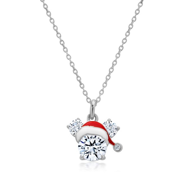 Santa Mickey Mouse Icon Necklace by CRISLU Santa Mickey Mouse Icon Necklace by CRISLU
