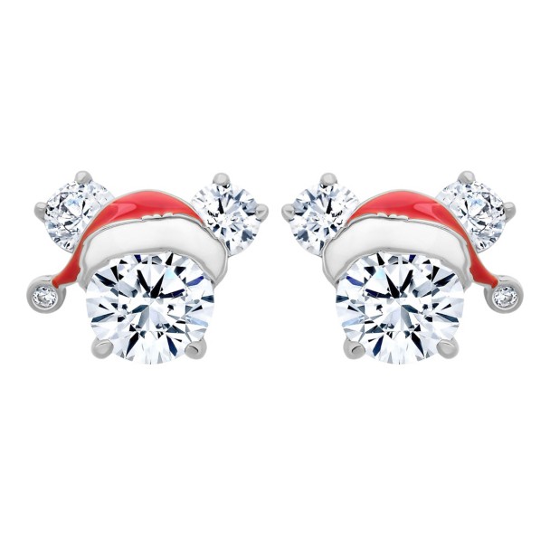 Santa Mickey Mouse Icon Earrings by CRISLU Santa Mickey Mouse Icon Earrings by CRISLU
