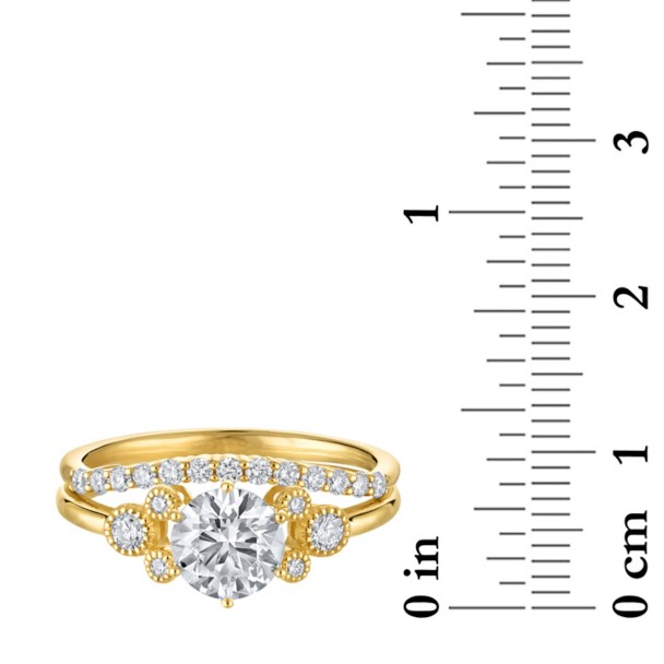 Mickey Mouse Icon Diamond Engagement Ring by Rebecca Hook - Yellow Gold
