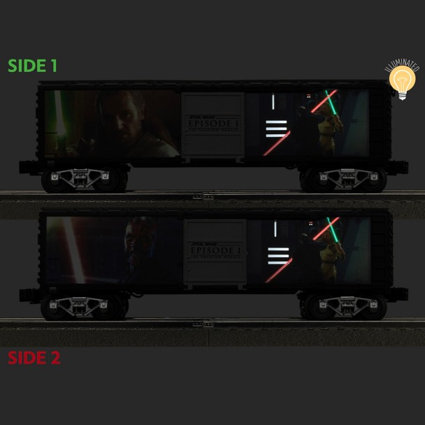 Star Wars LIGHTSABER Series Illuminated Boxcar Darth Maul v. Qui-Gon Jin (Episode 1) by Lionel