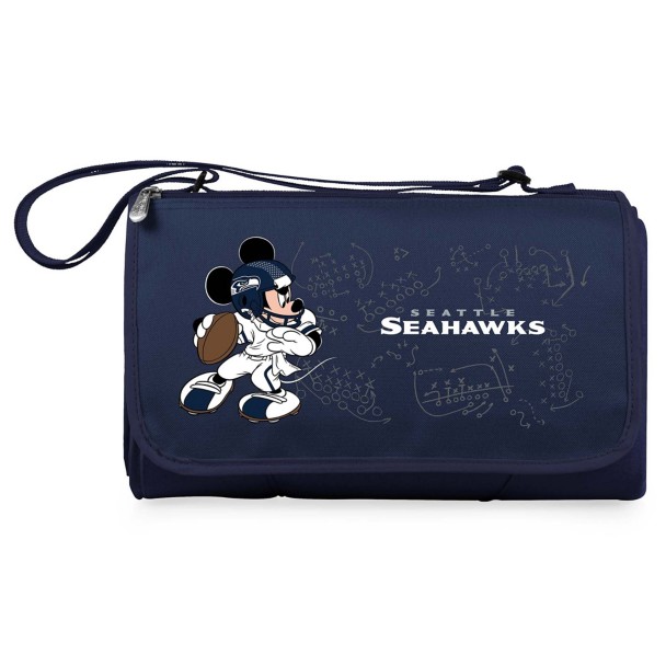 Mickey Mouse x NFL Seattle Seahawks Outdoor Picnic Blanket Tote by Picnic Time