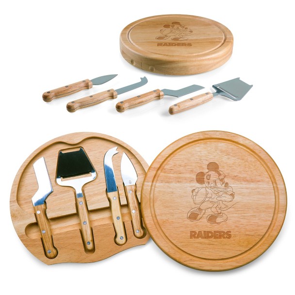 Mickey Mouse x NFL Las Vegas Raiders Circo Cheese Board and Tools Set by Picnic Time