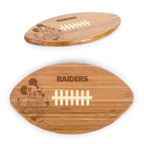 Mickey Mouse x NFL Las Vegas Raiders Touchdown! Football Cutting Board and Serving Tray by Picnic Time