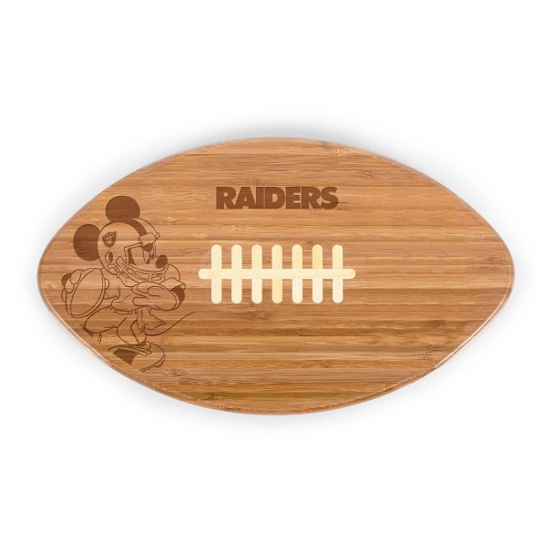 Mickey Mouse x NFL Las Vegas Raiders Touchdown! Football Cutting Board and Serving Tray by Picnic Time Mickey Mouse x NFL Las Vegas Raiders Touchdown! Football Cutting Board and Serving Tray by Picnic Time