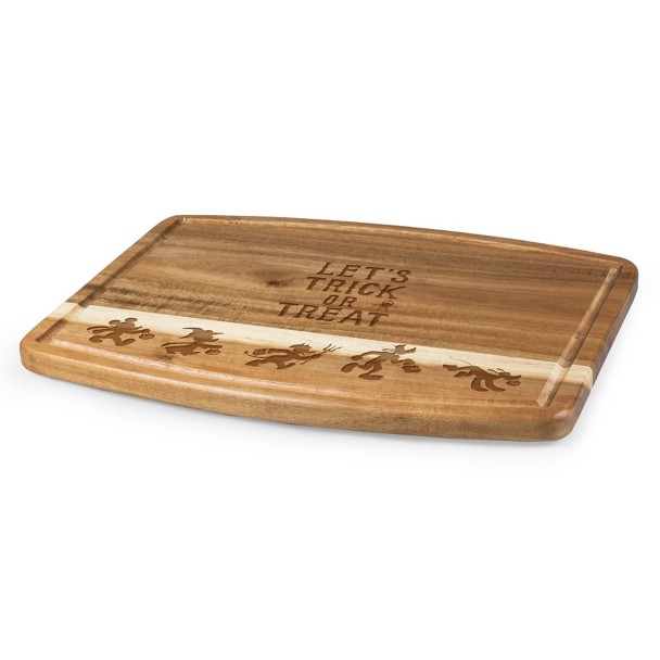 Mickey Mouse and Friends Halloween Ovale Acacia Wood Cutting Board by Picnic Time