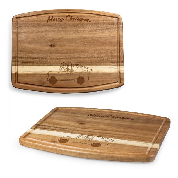 Mickey Mouse ''Merry Christmas'' Ovale Acacia Wood Cutting Board by Picnic Time
