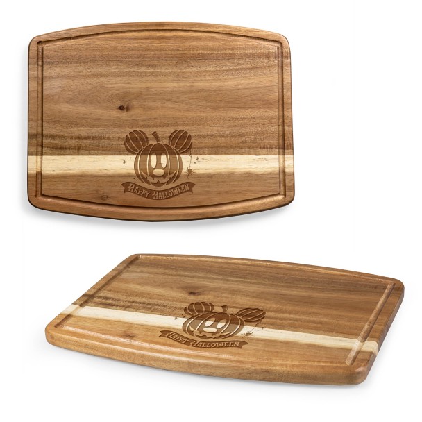 Mickey Mouse Jack-o'-Lantern Halloween Ovale Acacia Wood Cutting Board by Picnic Time