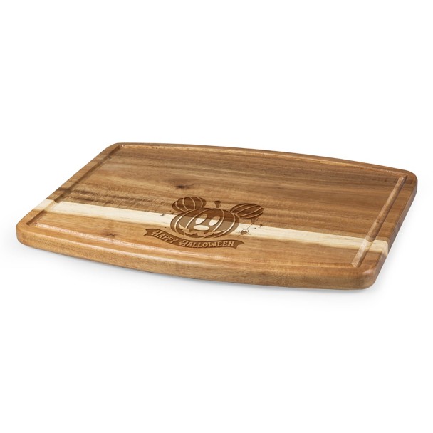 Mickey Mouse Jack-o'-Lantern Halloween Ovale Acacia Wood Cutting Board by Picnic Time