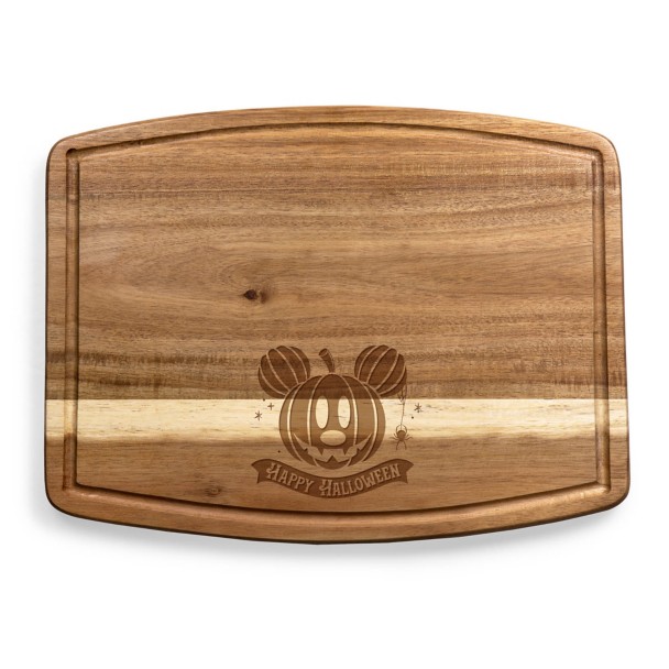 Mickey Mouse Jack-o’-Lantern Halloween Ovale Acacia Wood Cutting Board by Picnic Time Mickey Mouse Jack-o’-Lantern Halloween Ovale Acacia Wood Cutting Board by Picnic Time