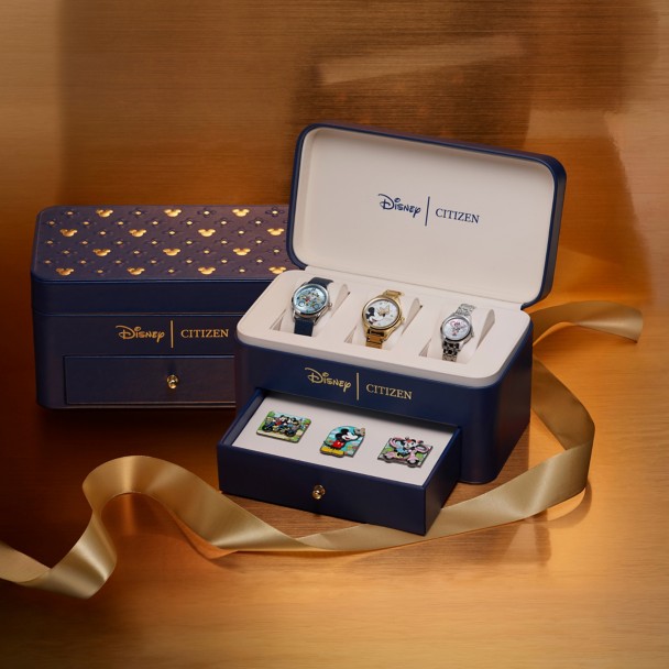 Mickey and Minnie Mouse Watch and Pin Set for Women by Citizen - Limited Edition