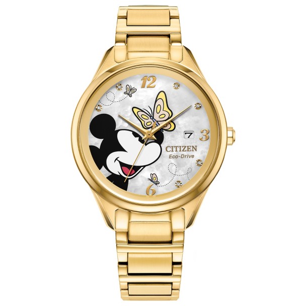 Mickey and Minnie Mouse Watch and Pin Set for Women by Citizen - Limited Edition
