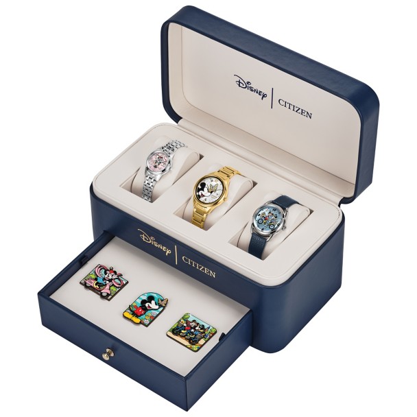 Mickey and Minnie Mouse Watch and Pin Set for Women by Citizen - Limited Edition